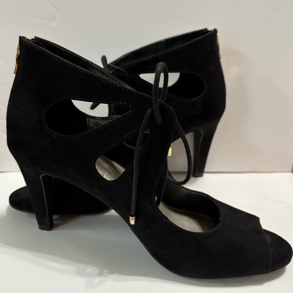 a.n.a Black Suede Women's Heels
